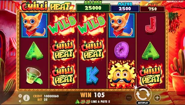 Screenshot of Chilli Heat slot by Pragmatic Play