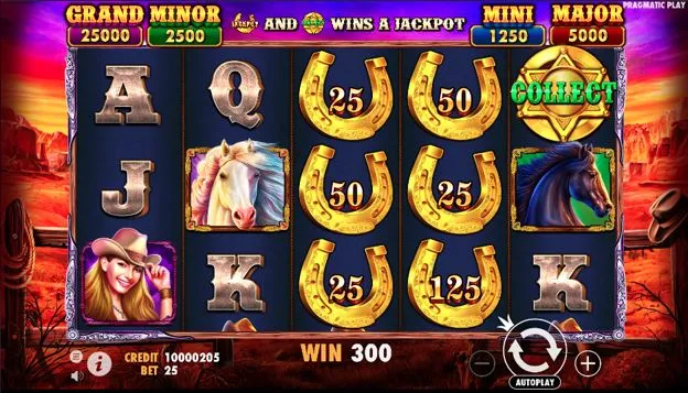 Screenshot of Mustang Gold slot by Pragmatic Play.