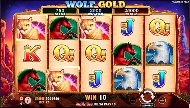 Screenshot of Wolf Gold slot by Pragmatic Play