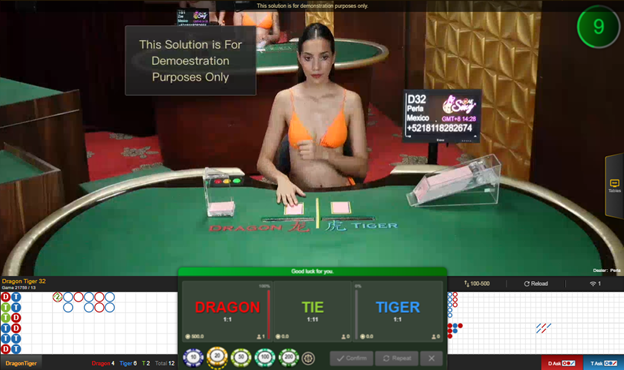 AE Sexy's demo game of sexy Dragon Tiger