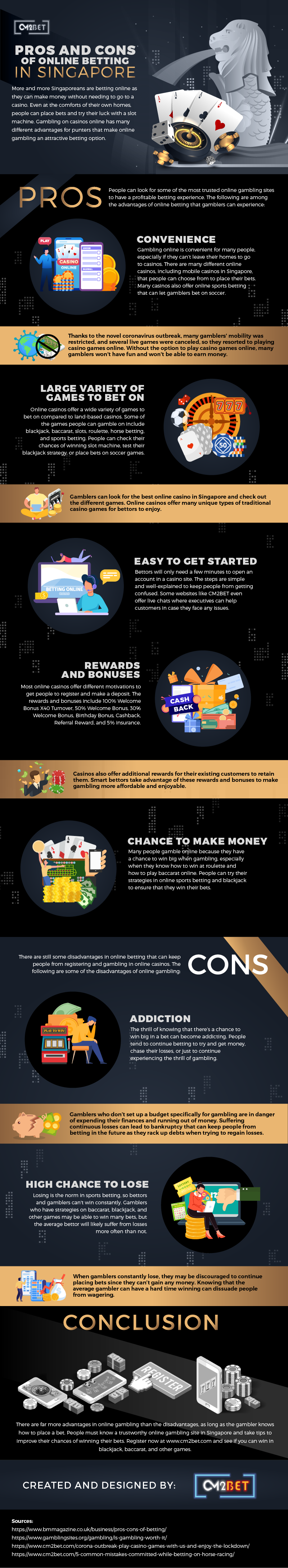 Pros and Cons of Online Betting in Singapore - Infographic